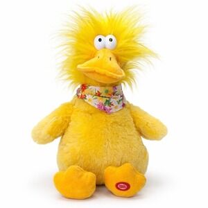 Vintage Animated Duck Plush Yellow Sound Light Toy Bandana 90s Non Working